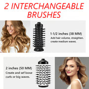 2-in-1 Hot Air Styler & Rotating Hair Dryer Brush – Ceramic Ionic, 3-Heat, Dual Brush Heads