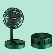 Telescopic Folding Fan – 180° Rotating, 3-Speed, USB Powered, Foldable & Washable
