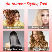 2-in-1 Hot Air Styler & Rotating Hair Dryer Brush – Ceramic Ionic, 3-Heat, Dual Brush Heads